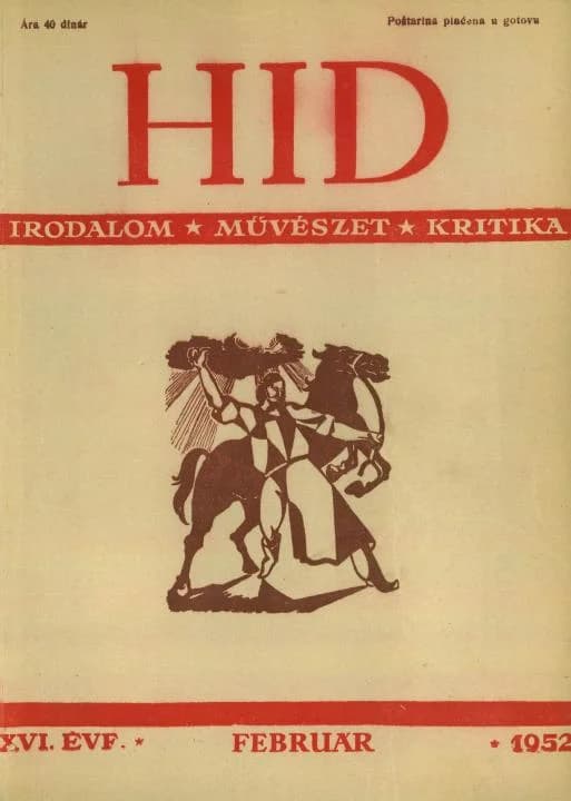 Híd, 16. évf. 1952. február. 2. sz. 65–128. oldal