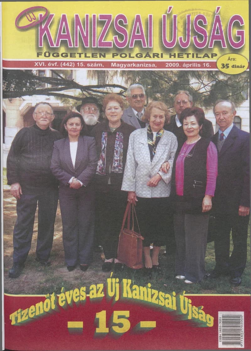 Új Kanizsai Újság, 16. évf. 2009. április 16. 15. sz.