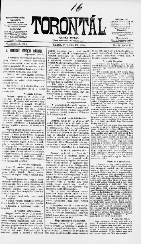 Torontál, 33. évf. 1904. április 20. 90. sz.