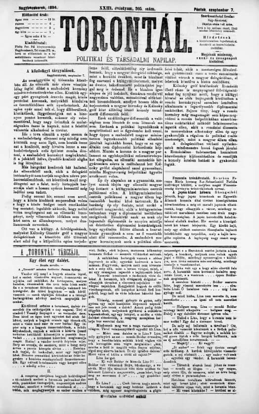 Torontál, 23. évf. 1894. szeptember 7. 205. sz.