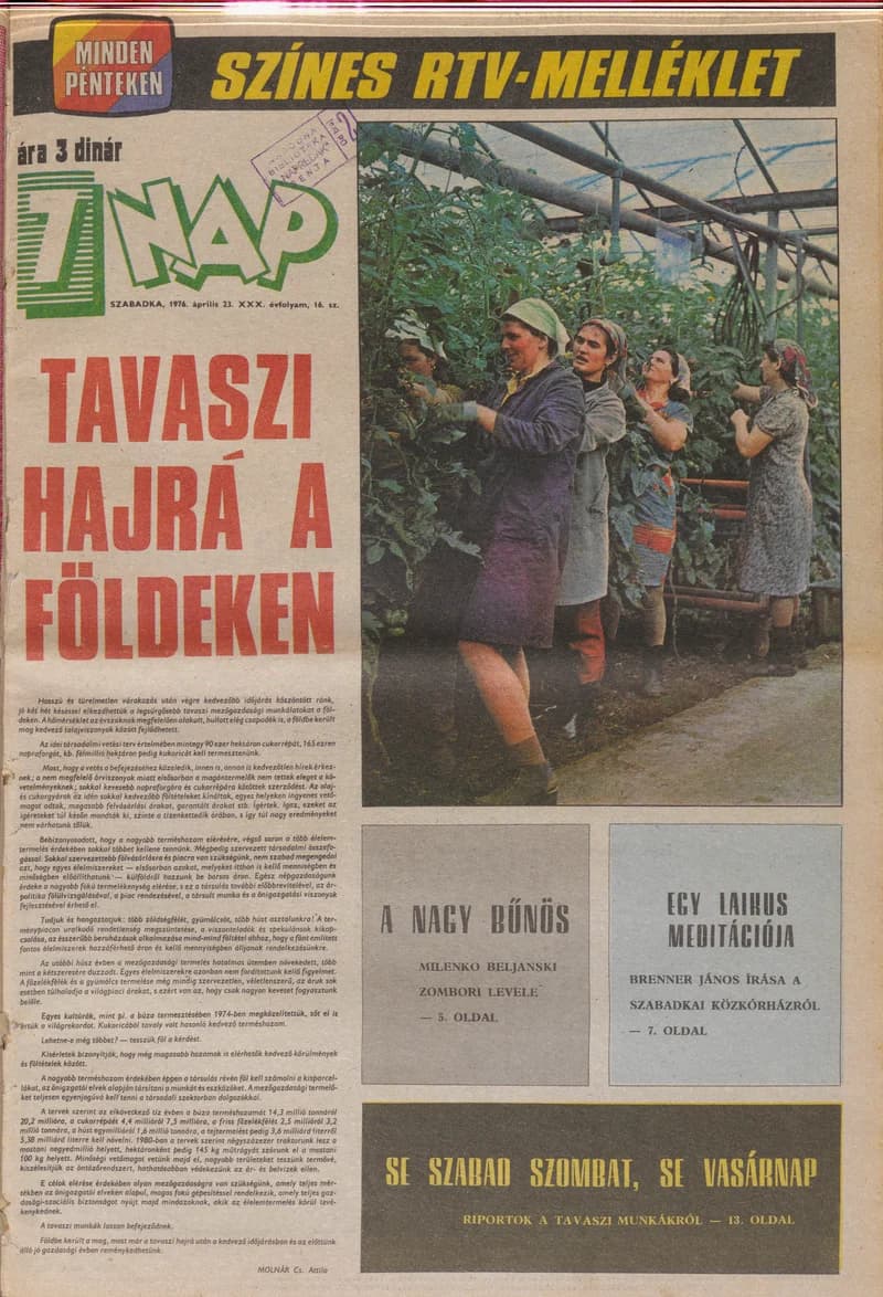 7 Nap, 31. évf. 1976. április 23. 16. sz. 1–24. oldal