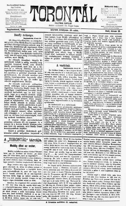 Torontál, 28. évf. 1899. február 28. 48. sz.