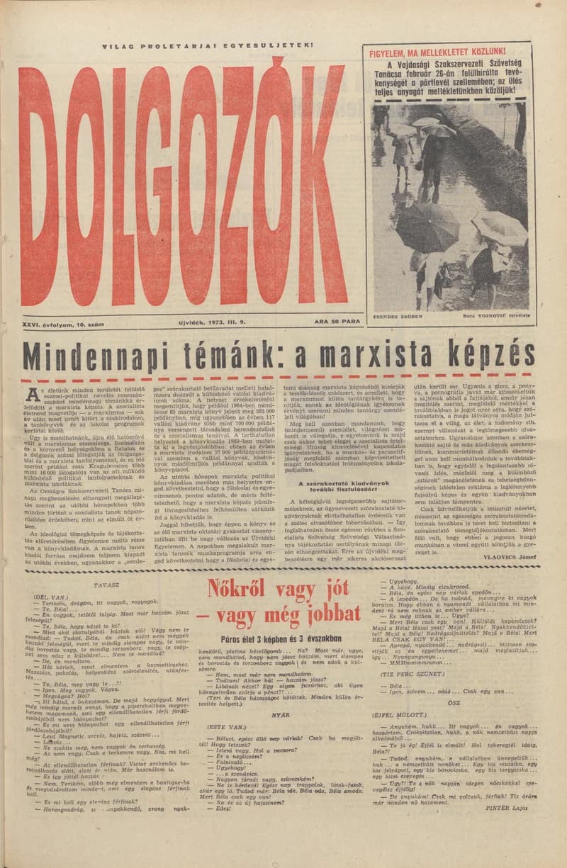Dolgozók, 27. évf. 1973. március 9. 10. sz.