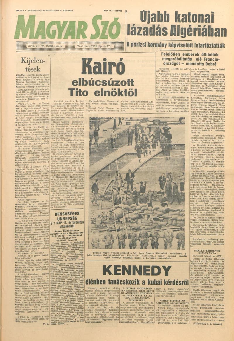 Magyar Szó, 18. évf. 1961. április 23. 95. sz. 1–24. oldal