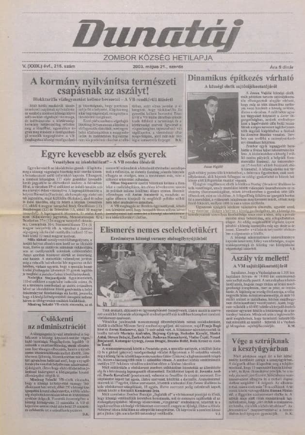 Dunatáj, 5. évf. 2003. május 21. 215. sz.