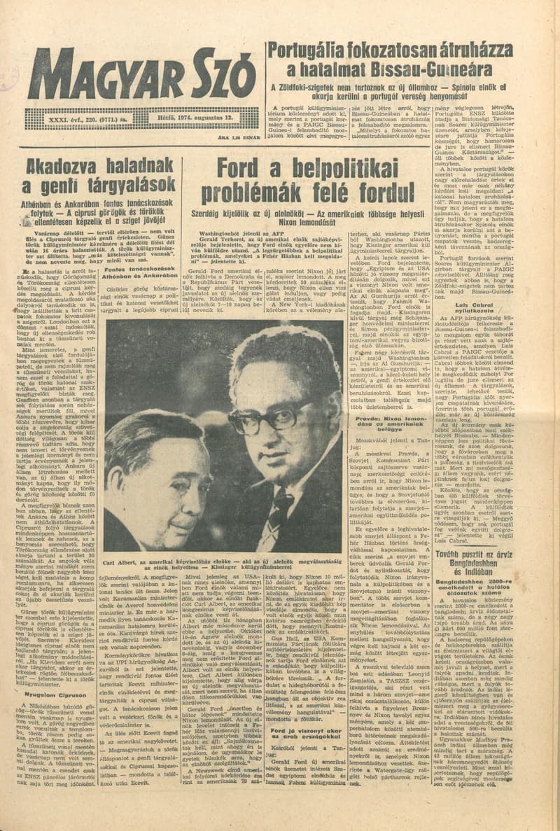 Magyar Szó, 31. évf. 1974. augusztus 12. 220. sz. 1–4. oldal