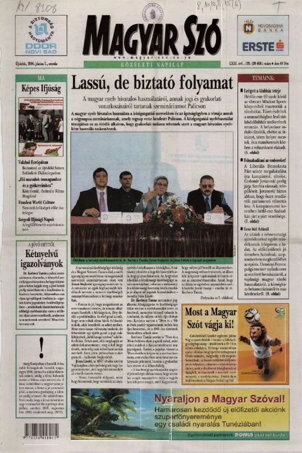 Magyar Szó, 63. évf. 2006. június 7. 129. sz. 1–20. oldal