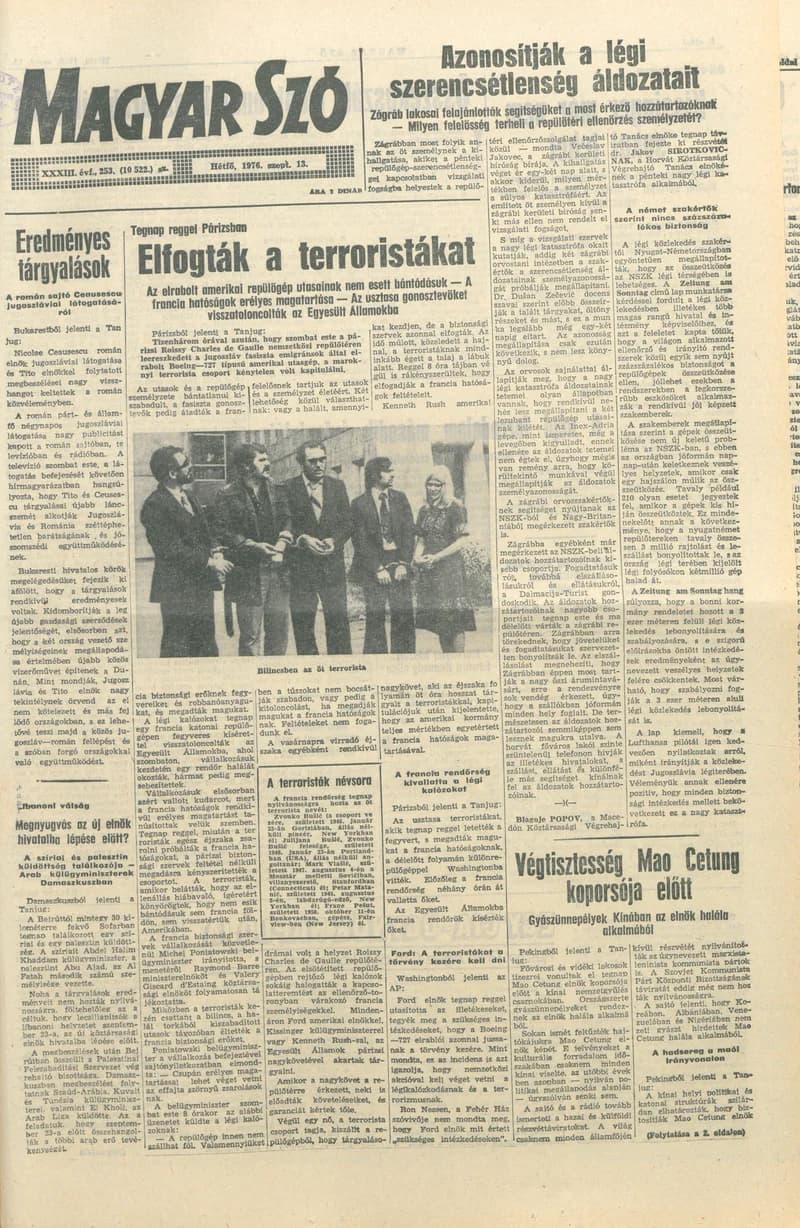 Magyar Szó, 33. évf. 1976. szeptember 13. 253. sz. 1–8. oldal