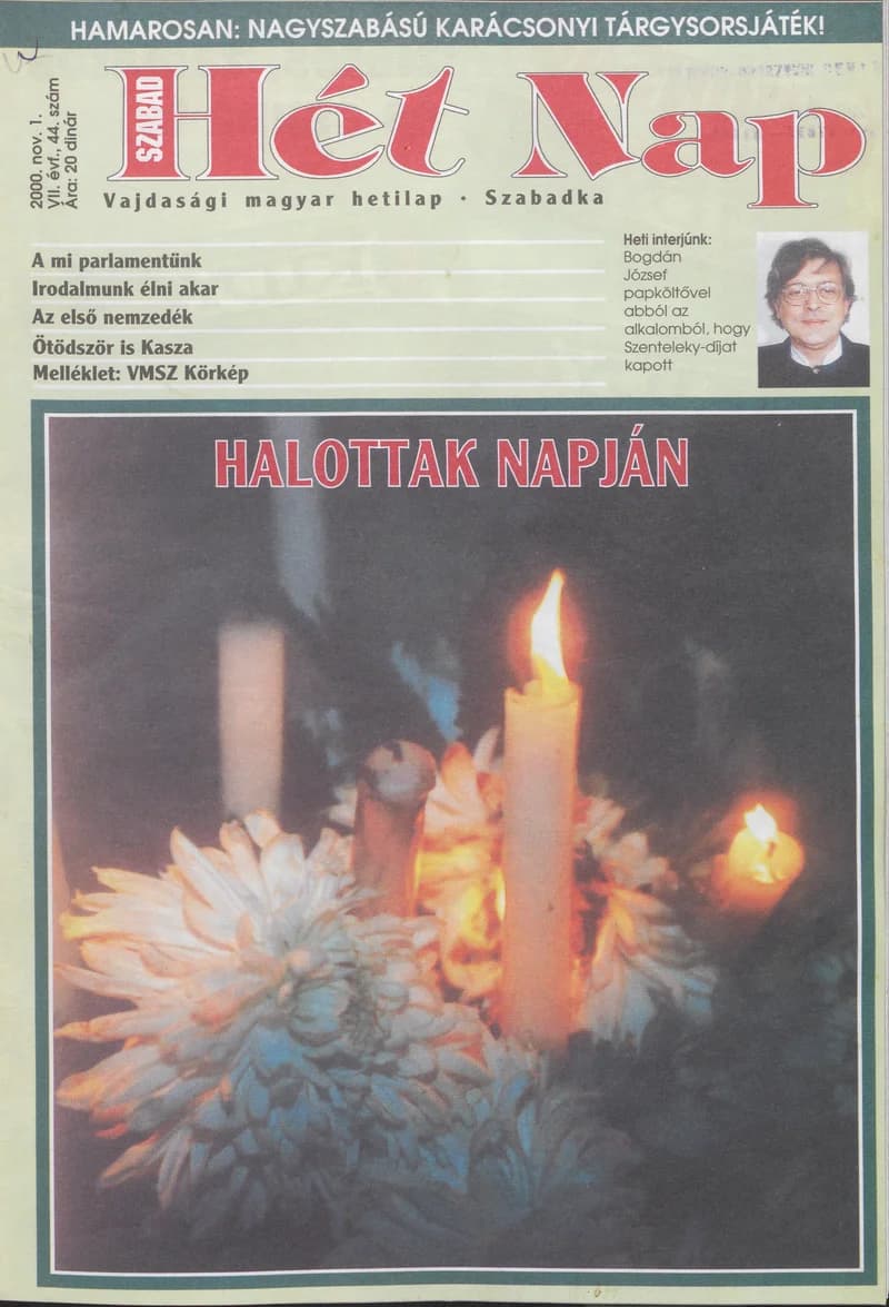 Szabad Hét Nap, 7. évf. 2000. november 1. 44. sz.