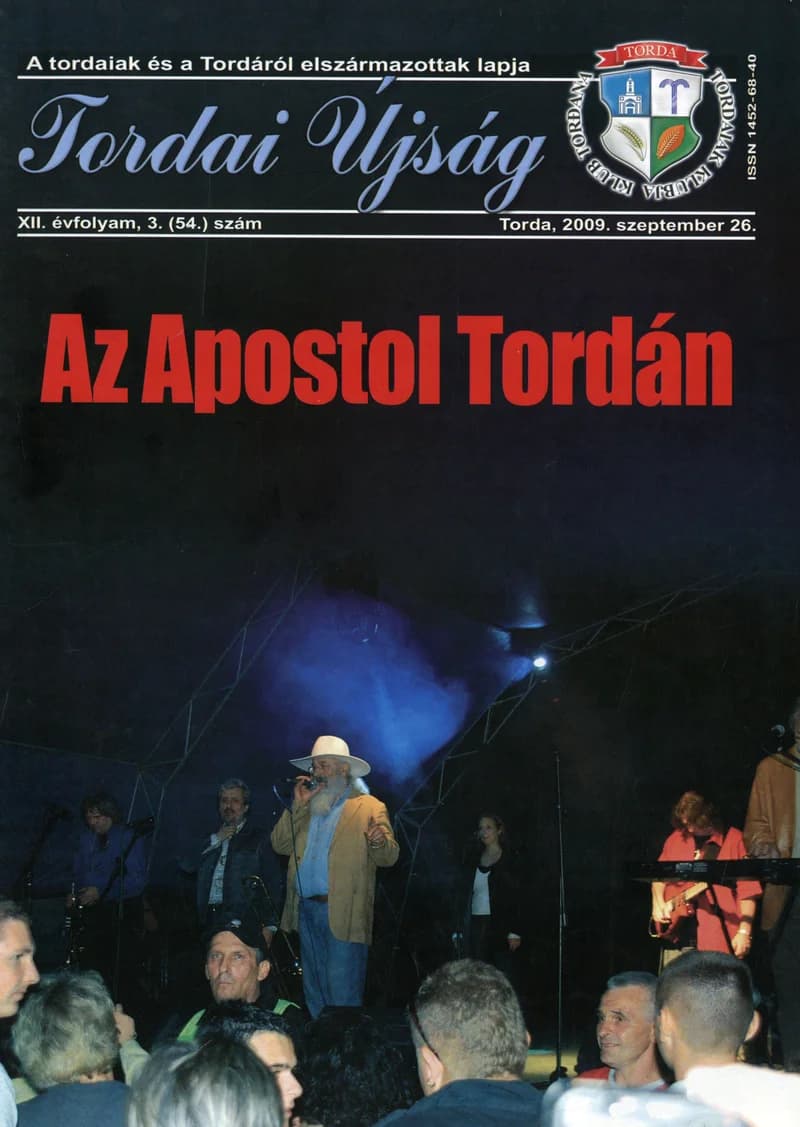 Tordai Újság, 12. évf. 2009. szeptember 26. 3. sz. 1–28. oldal