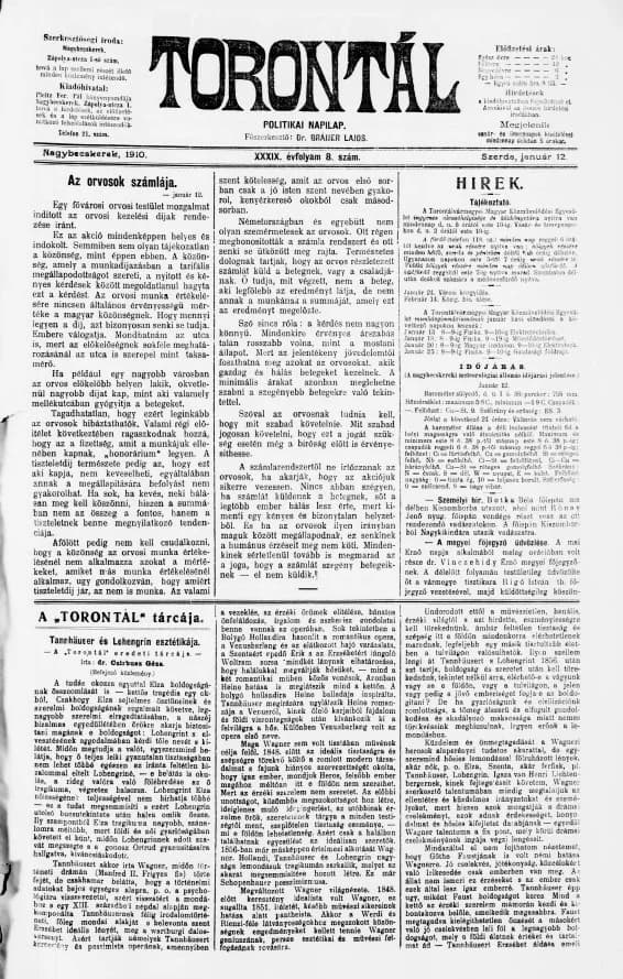 Torontál, 39. évf. 1910. január 12. 8. sz.