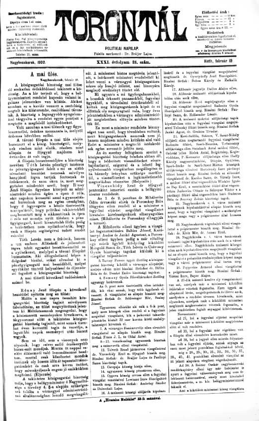 Torontál, 31. évf. 1902. február 10. 33. sz.