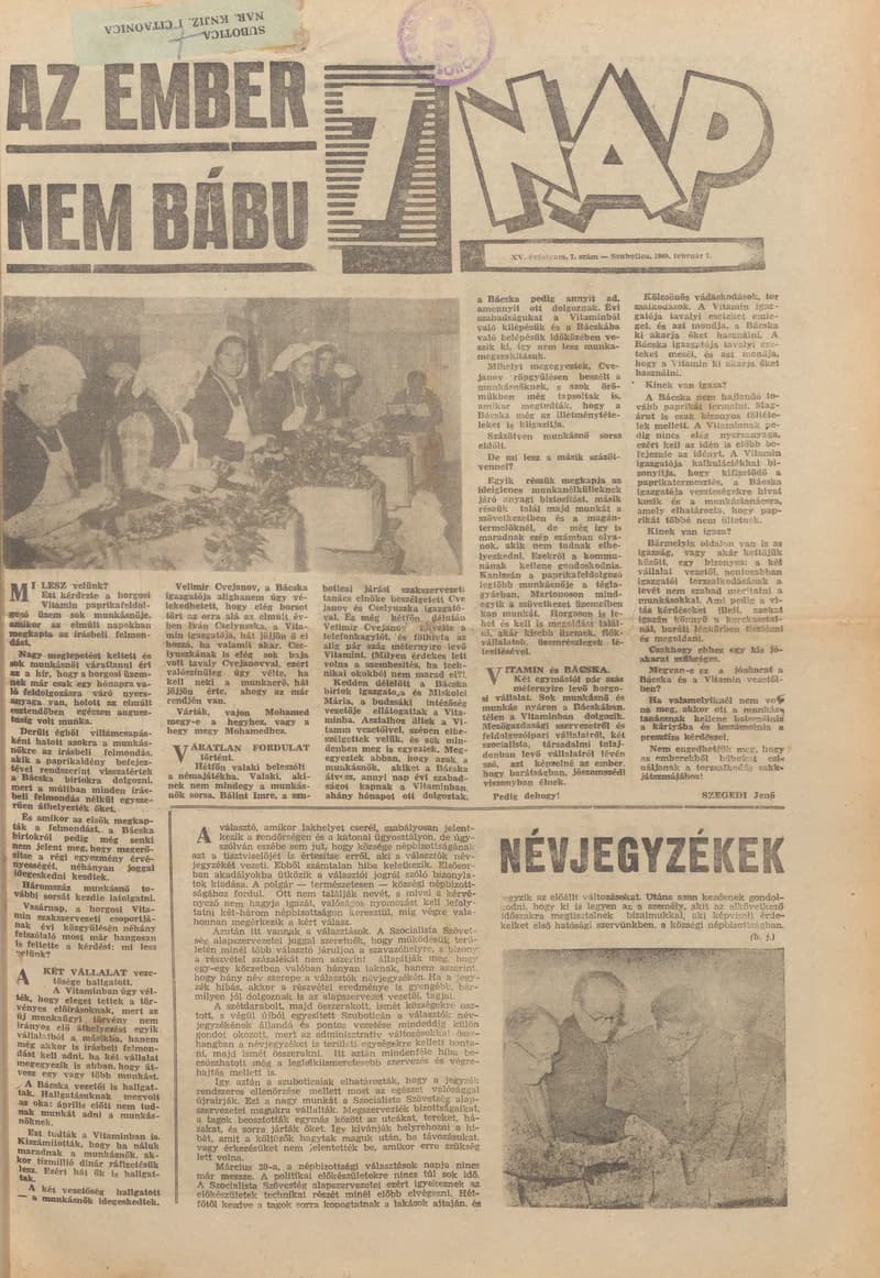 7 Nap, 15. évf. 1960. február 7. 7. sz.