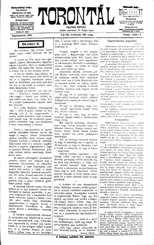 Torontál, 28. évf. 1899. október 6. 229. sz.