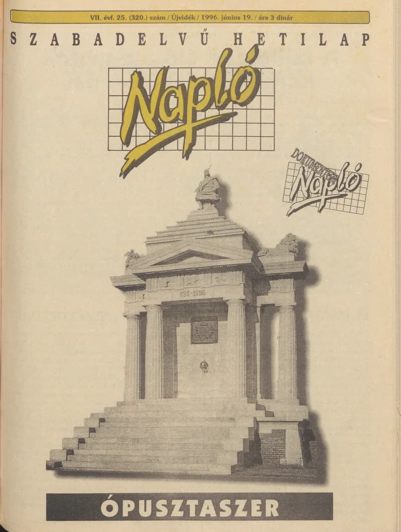 Napló - Szabadelvű hetilap, 7. évf. 1996. június 19. 320. sz.