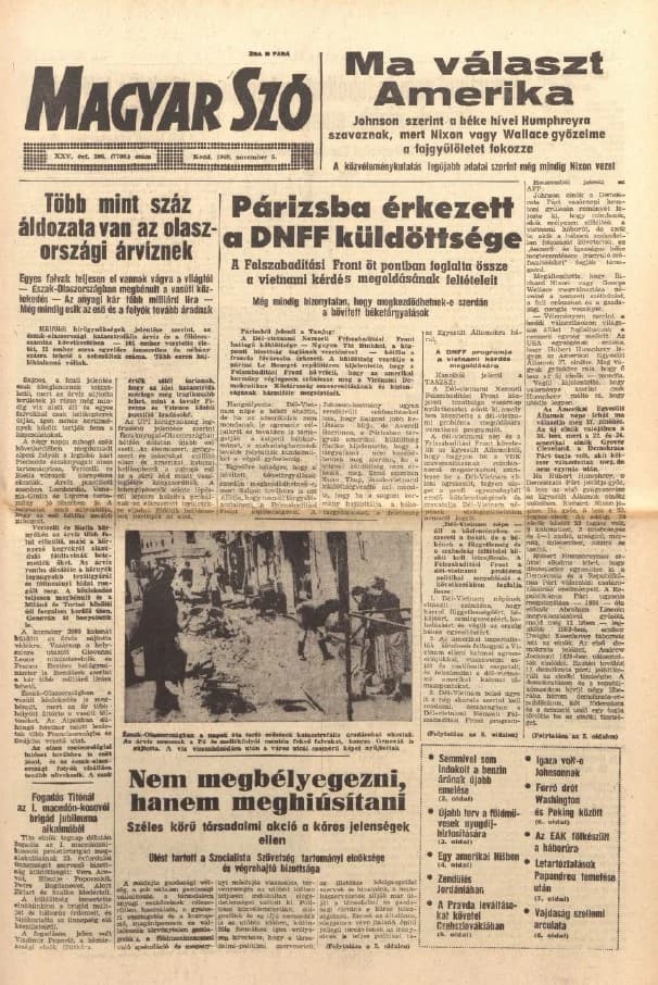 Magyar Szó, 25. évf. 1968. november 5. 306. sz. 1–16. oldal