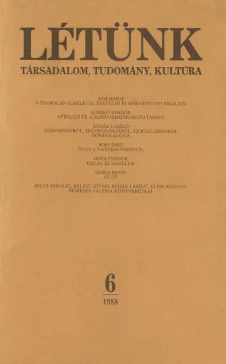 Létünk, 18. évf. 1988. november – december. 6. sz. 765–925. oldal