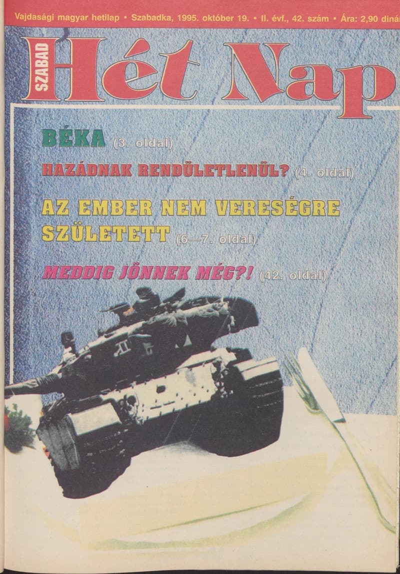 Szabad Hét Nap, 2. évf. 1995. október 19. 42. sz.
