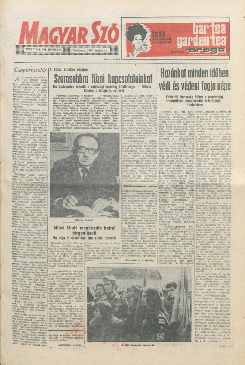 Magyar Szó, 32. évf. 1975. április 13. 101. sz.