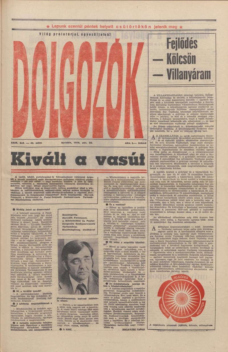 Dolgozók, 30. évf. 1976. október 22. 42. sz.