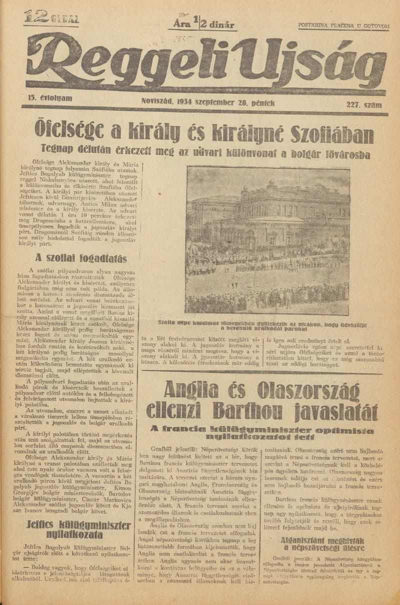 Reggeli Újság, 15. évf. 1934. szeptember 28. 227. sz.