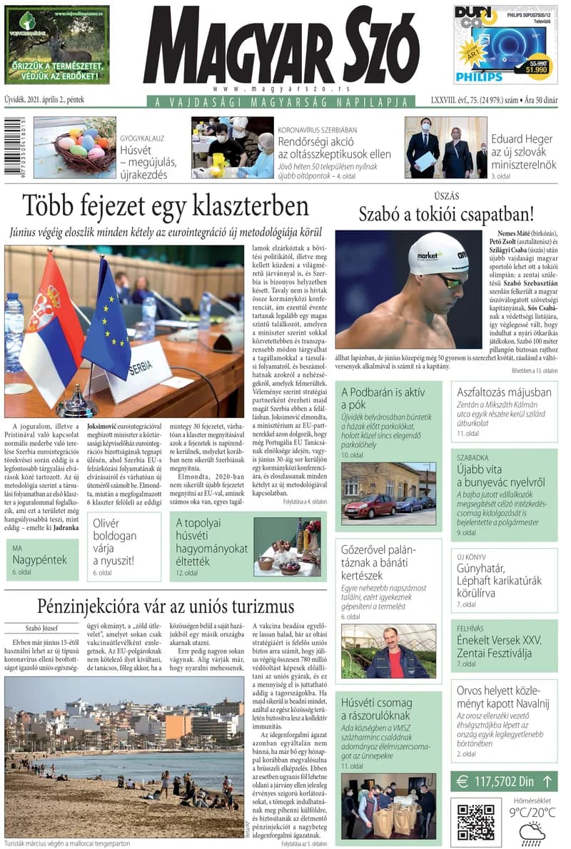 Magyar Szó, 78. évf. 2021. április 2. 75. sz. 1–16. oldal
