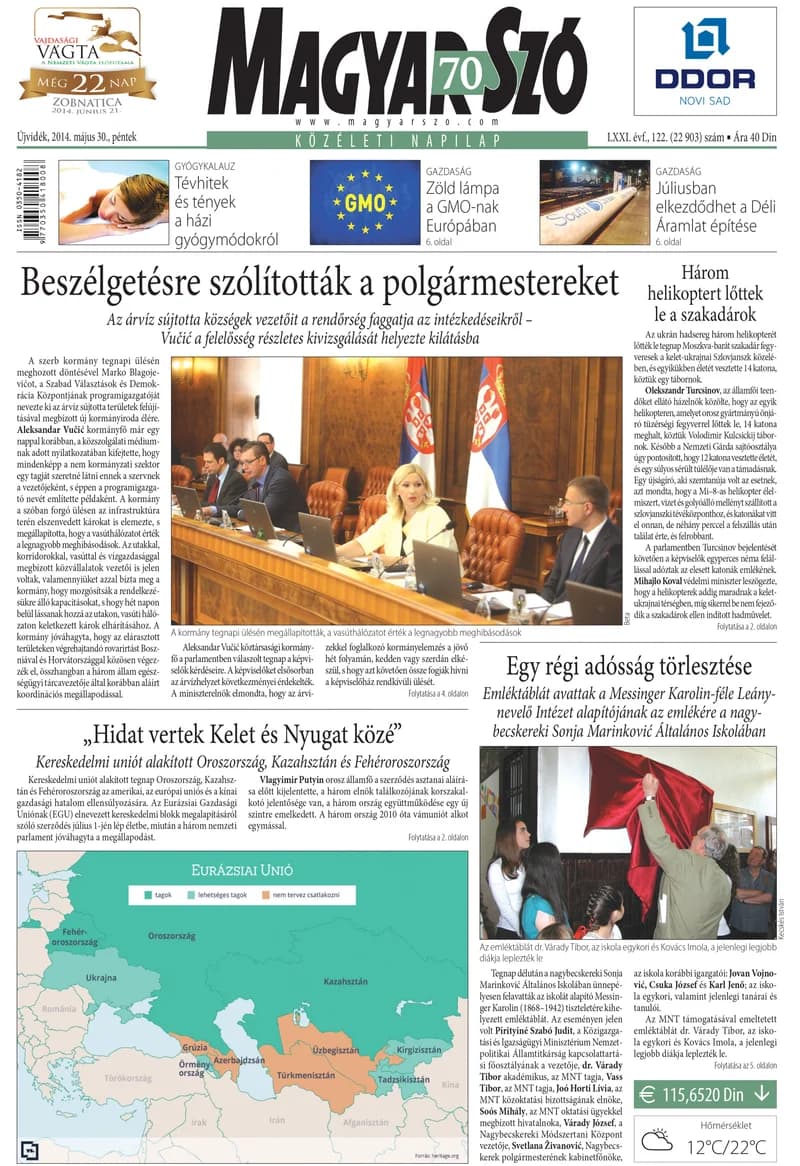 Magyar Szó, 71. évf. 2014. május 30. 122. sz. 1–16. oldal