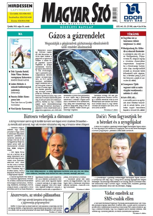 Magyar Szó, 70. évf. 2013. május 29. 121. sz. 1–20. oldal