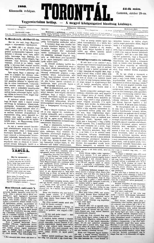 Torontál, 9. évf. 1880. október 28. 44. sz.