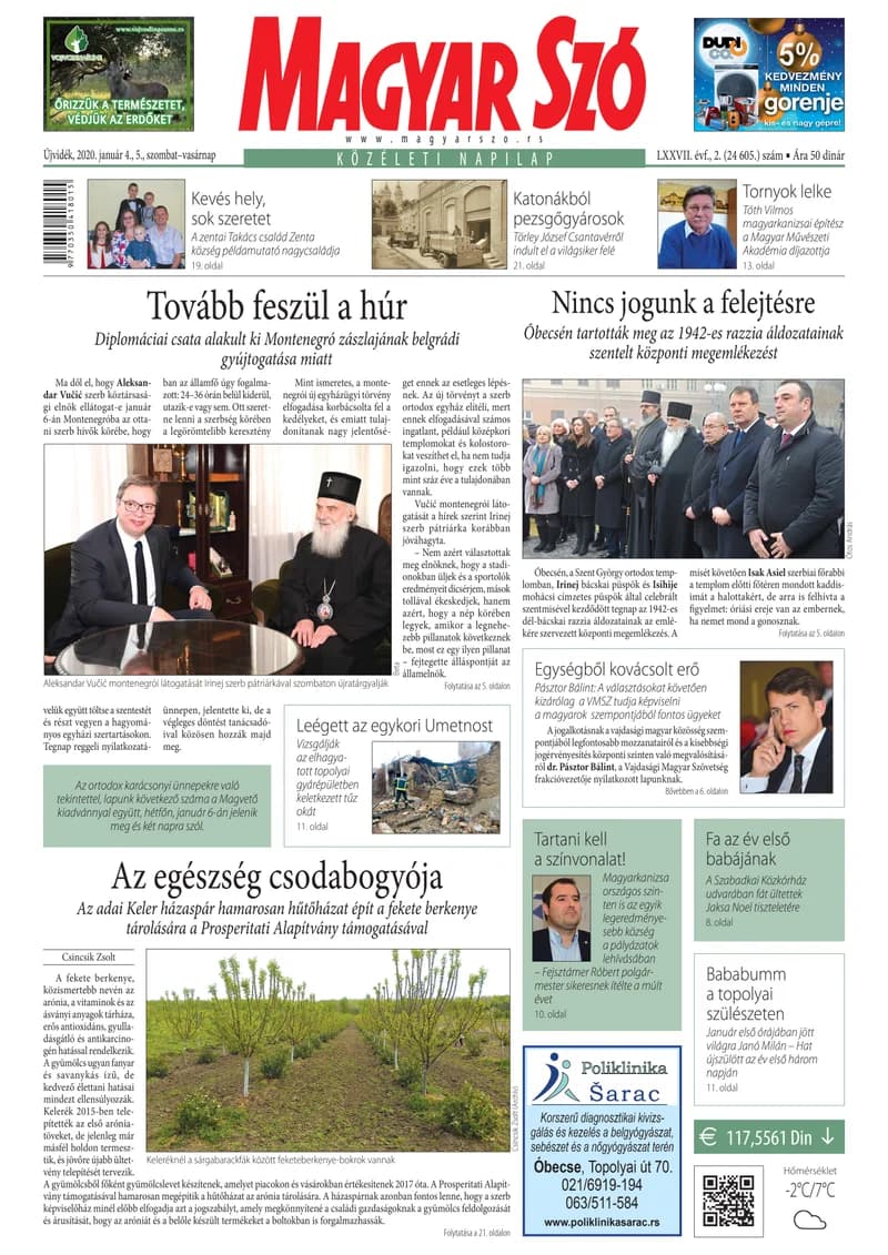 Magyar Szó, 77. évf. 2020. január 4. – 5. 2. sz. 1–32. oldal