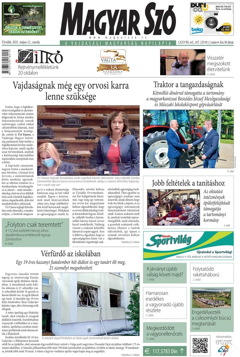 Magyar Szó, 78. évf. 2021. május 12. 107. sz. 1–16. oldal