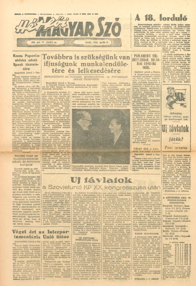 Magyar Szó, 13. évf. 1956. április 9. 97. sz. 1–10. oldal