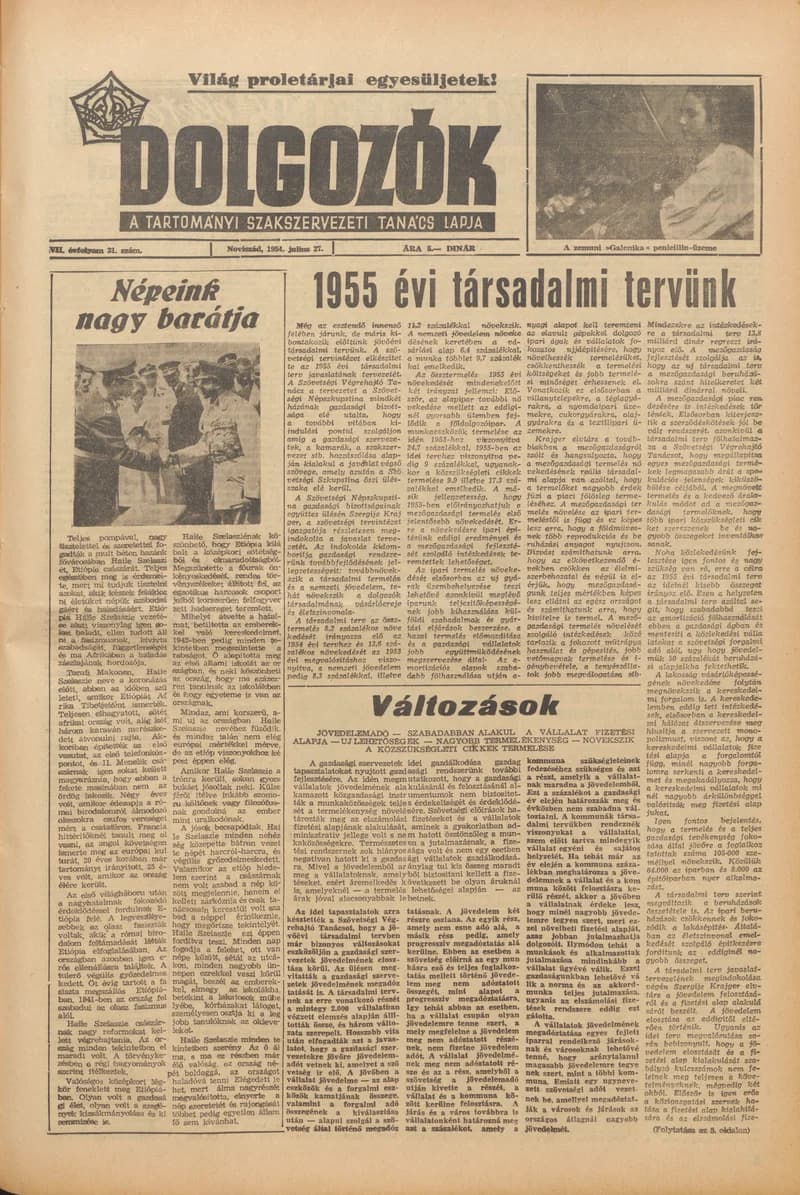 Dolgozók, 8. évf. 1954. július 27. 31. sz.