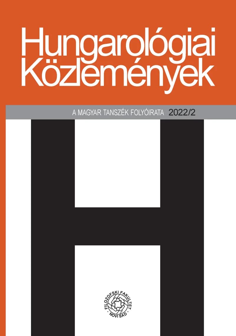 Hungarológiai Közlemények, 53. évf. 2022. 2. sz.