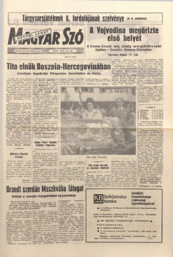 Magyar Szó, 27. évf. 1970. augusztus 10. 218. sz. 1–12. oldal