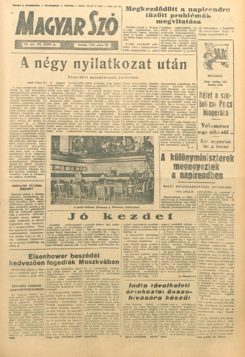Magyar Szó, 12. évf. 1955. július 20. 195. sz. 1–8. oldal