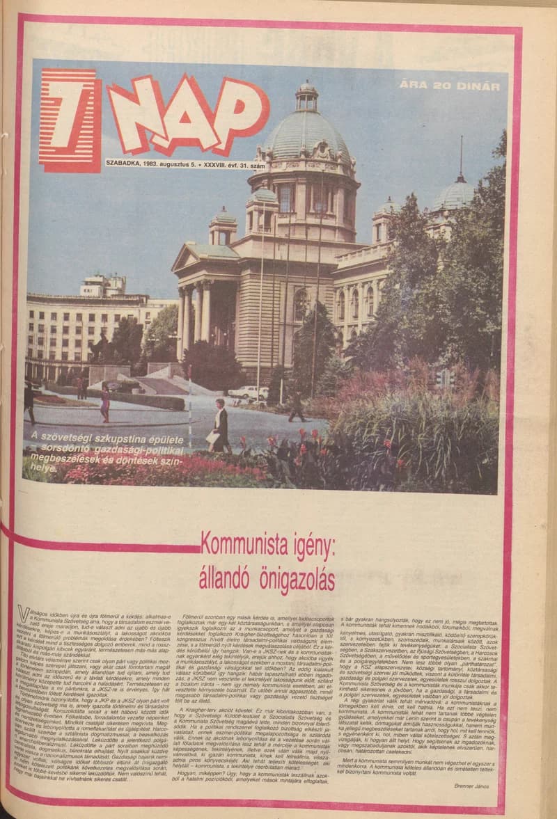 7 Nap, 38. évf. 1983. augusztus 5. 31. sz. 1–16. oldal