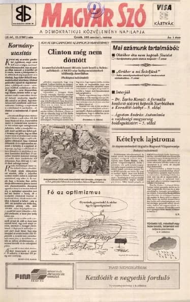 Magyar Szó, 52. évf. 1995. március 5. 53. sz. 1–24. oldal