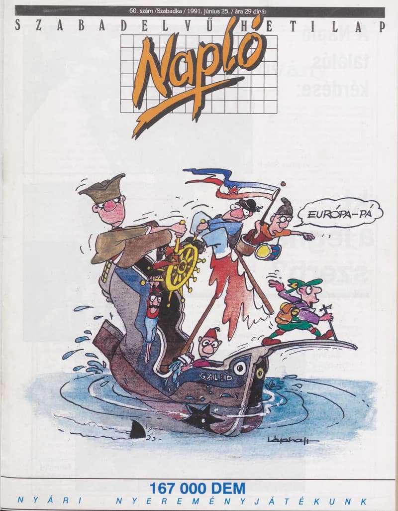 Napló - Szabadelvű hetilap, 2. évf. 1991. június 25. 60. sz.