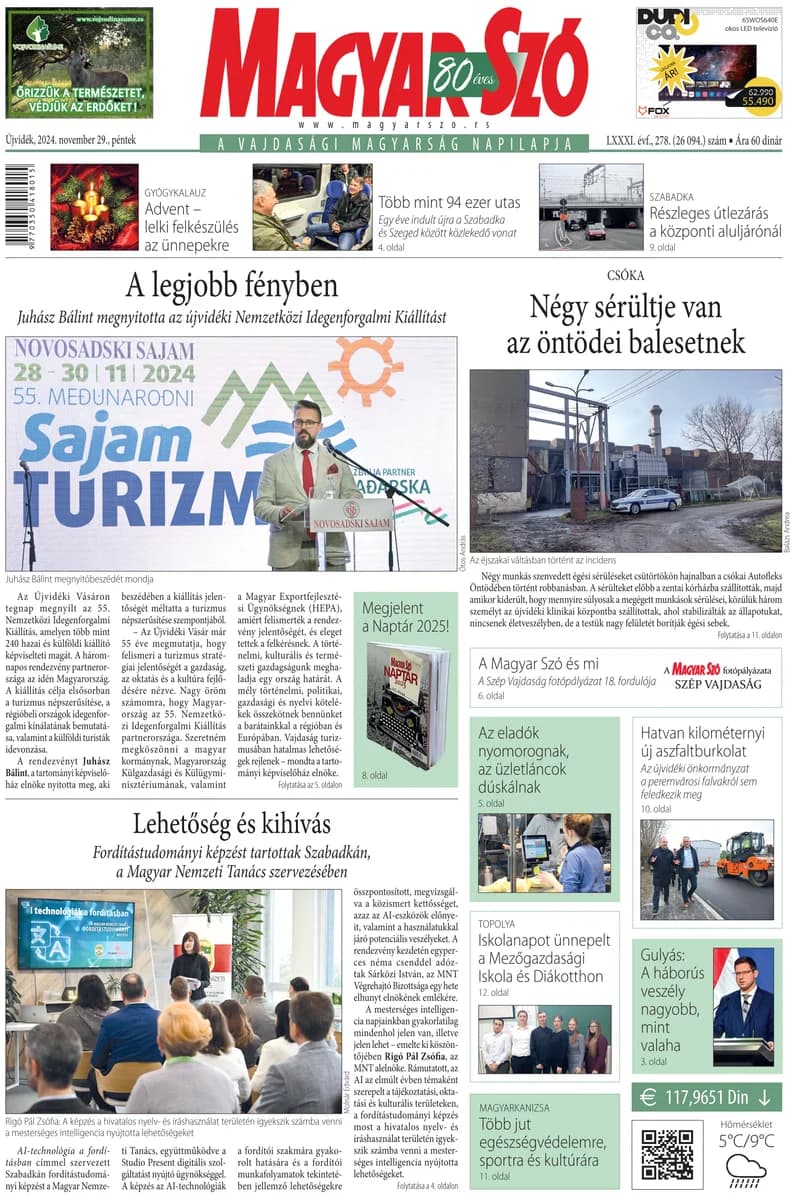 Magyar Szó, 81. évf. 2024. november 29. 278. sz. 1–16. oldal