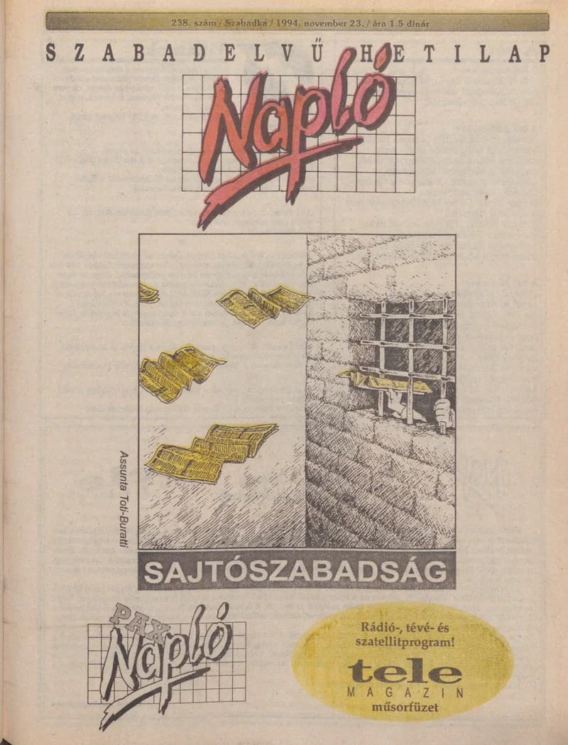 Napló - Szabadelvű hetilap, 5. évf. 1994. november 23. 238. sz.