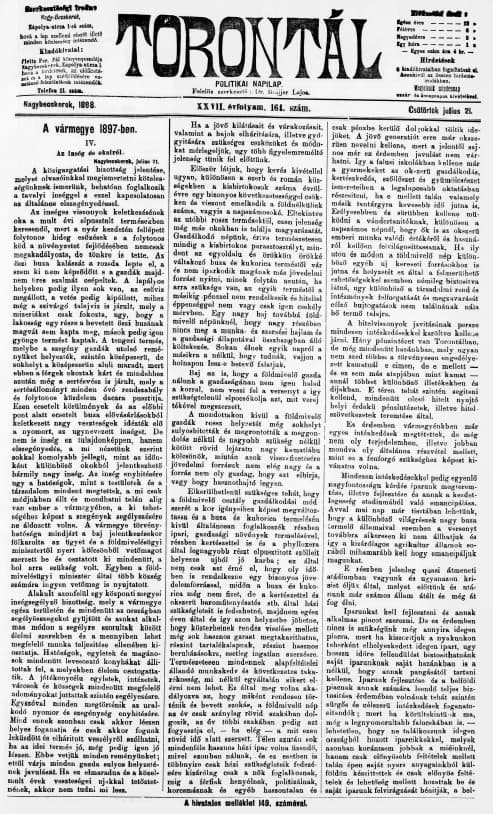 Torontál, 27. évf. 1898. július 21. 164. sz.