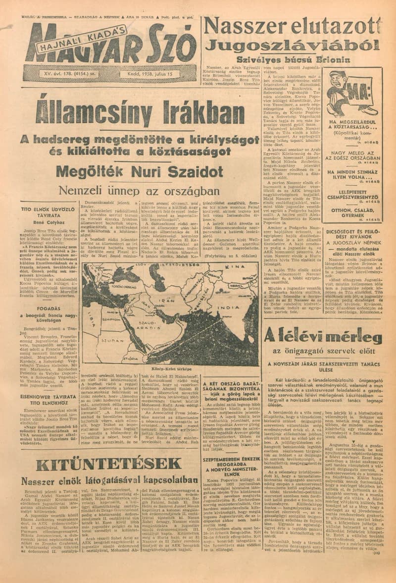 Magyar Szó, 15. évf. 1958. július 15. 178. sz. 1–16. oldal