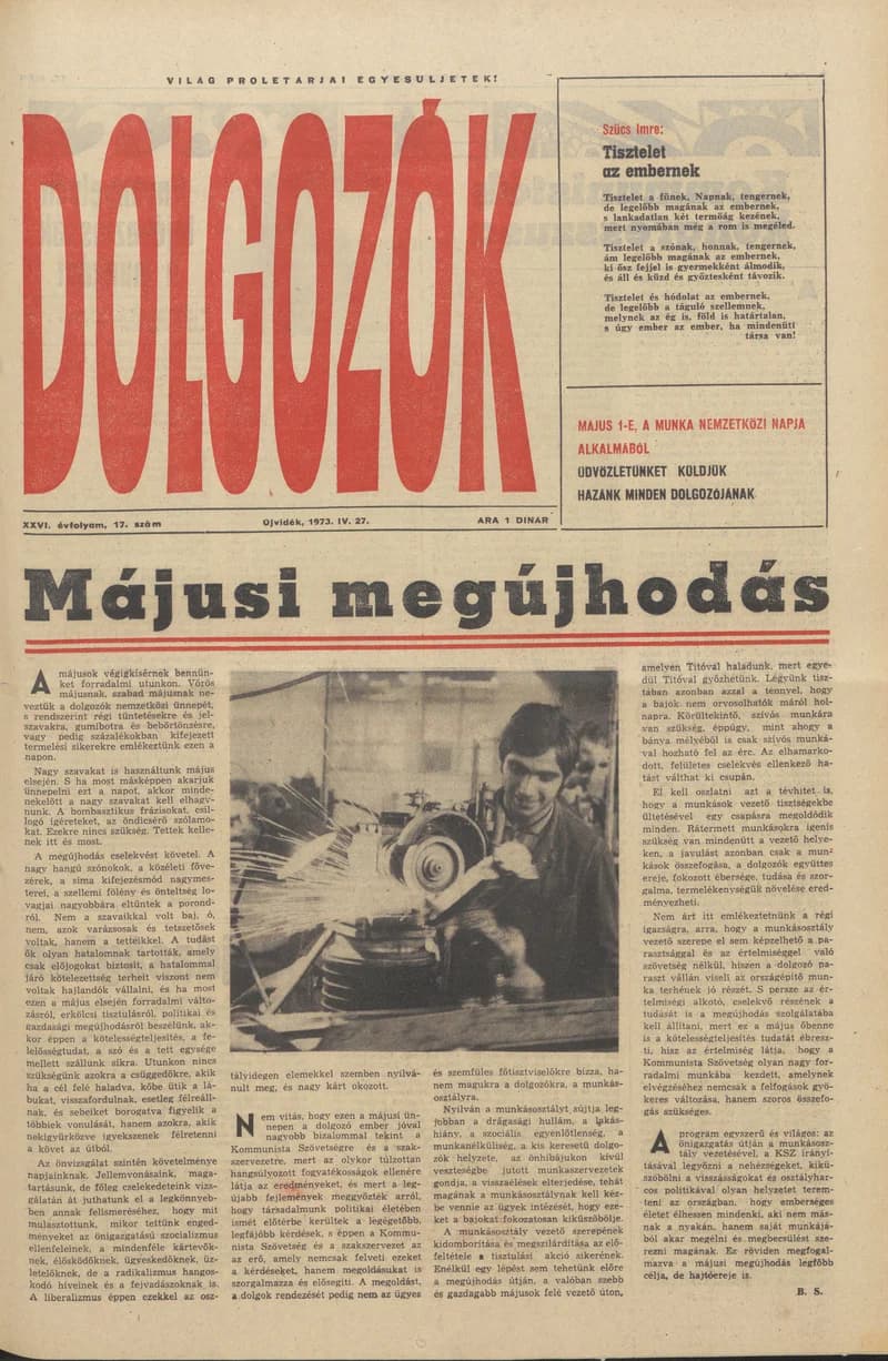 Dolgozók, 27. évf. 1973. április 27. 17. sz.