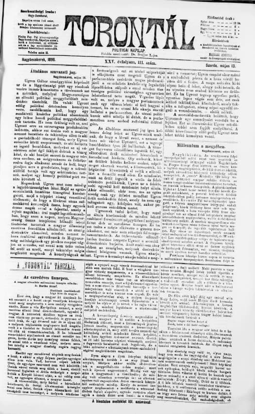 Torontál, 25. évf. 1896. május 13. 111. sz.