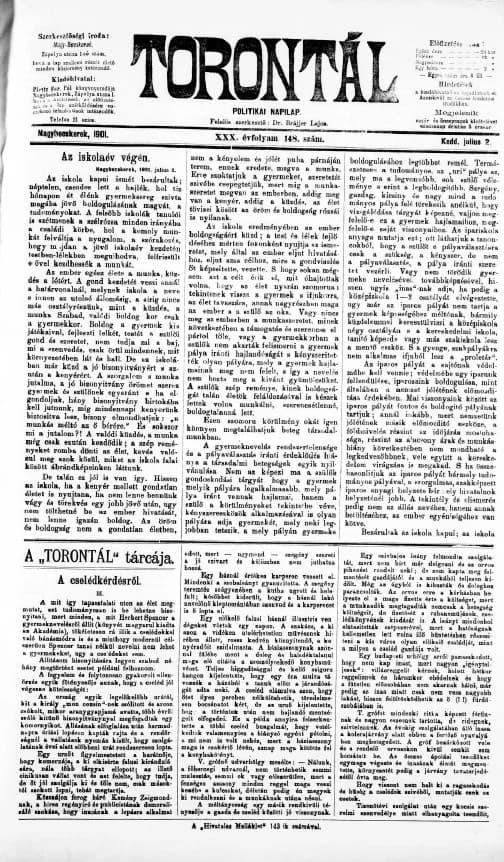 Torontál, 30. évf. 1901. július 2. 148. sz.