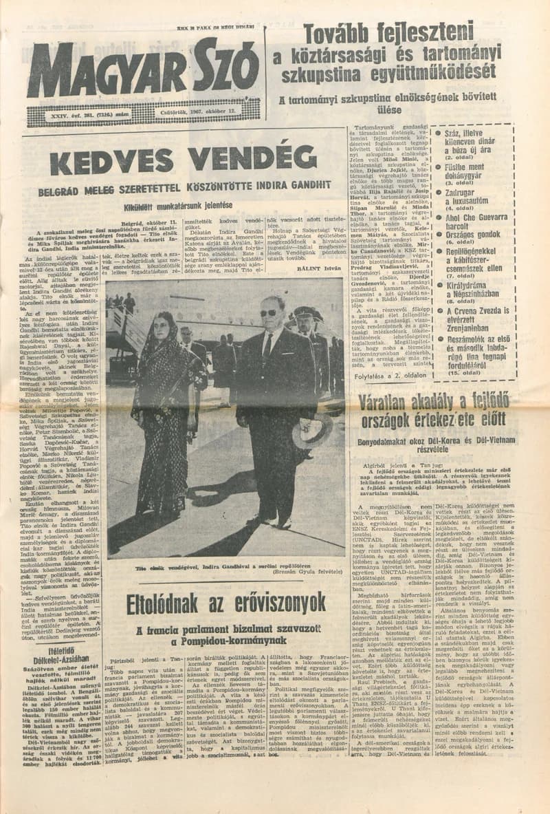 Magyar Szó, 24. évf. 1967. október 12. 281. sz. 1–16. oldal