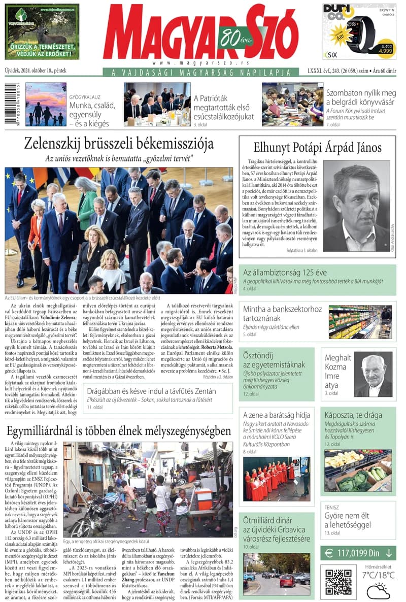 Magyar Szó, 81. évf. 2024. október 18. 243. sz. 1–16. oldal