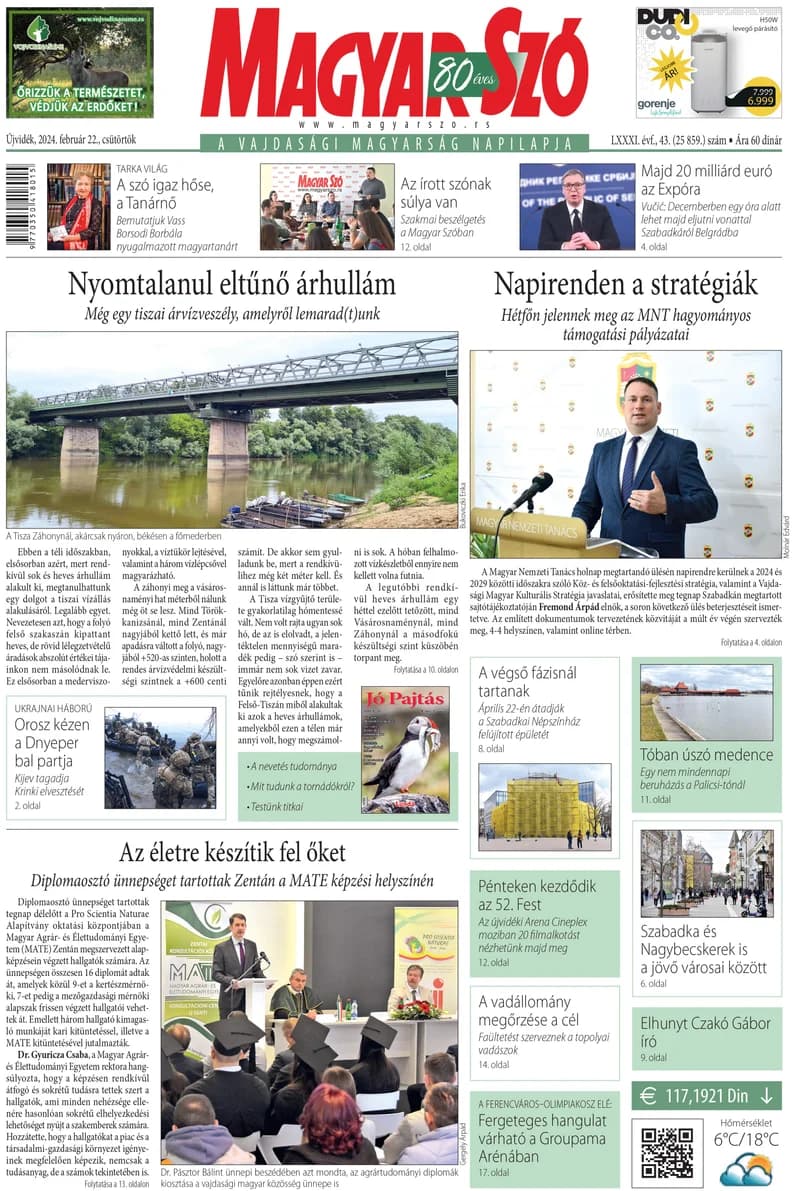 Magyar Szó, 81. évf. 2024. február 22. 43. sz. 1–20. oldal