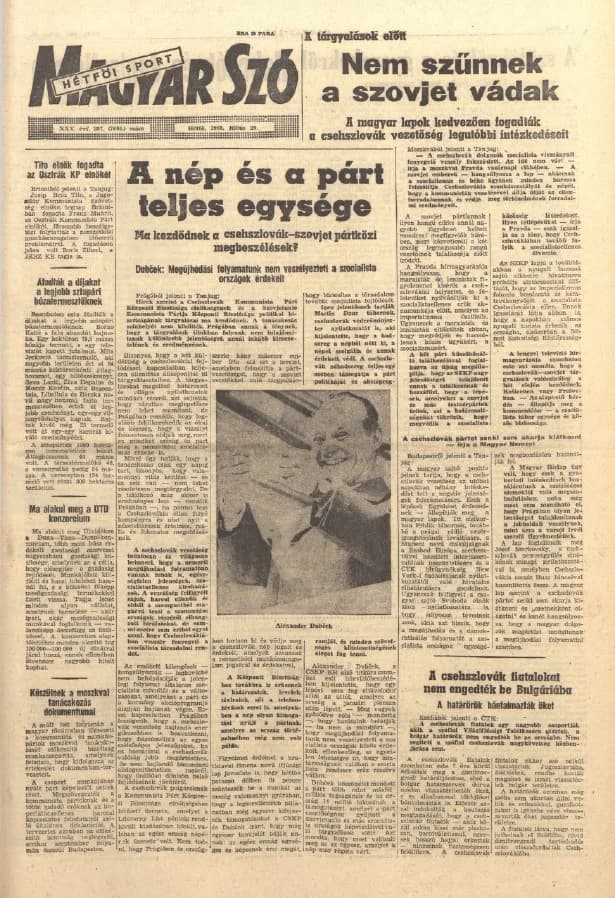 Magyar Szó, 25. évf. 1968. július 29. 207. sz. 1–12. oldal